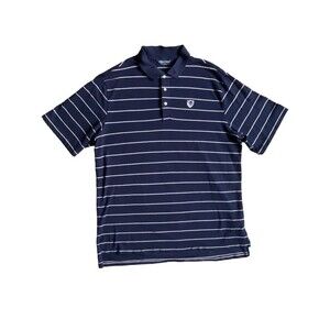 Polo Golf Ralph Lauren Mens Striped Polo Shirt Size XXL Blue Short Sleeve Preppy